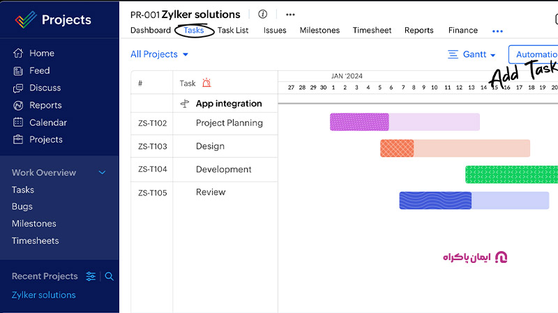 12- نرم افزار Zoho Projects