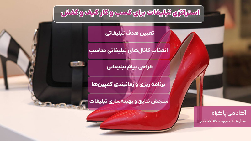 آموزش استراتژی تبلیغات برای کسب و کار کیف و کفش