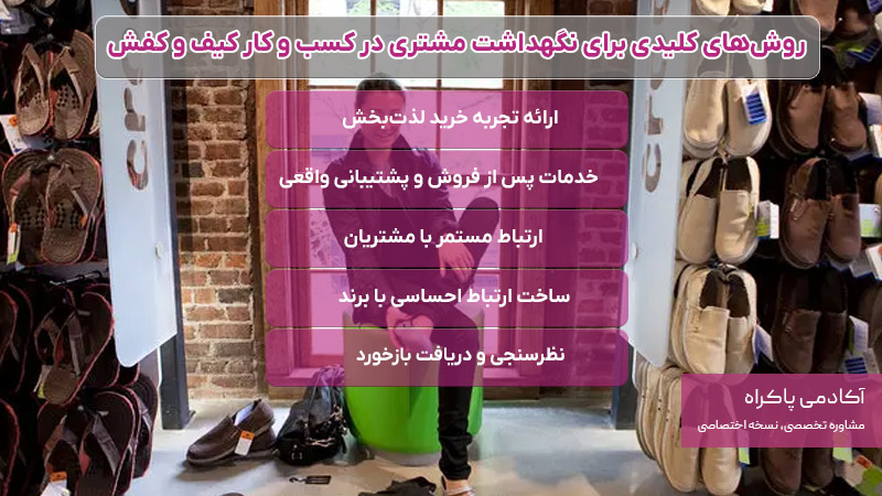روش حفظ و نگهداشت مشتری در کسب و کار کیف و کفش