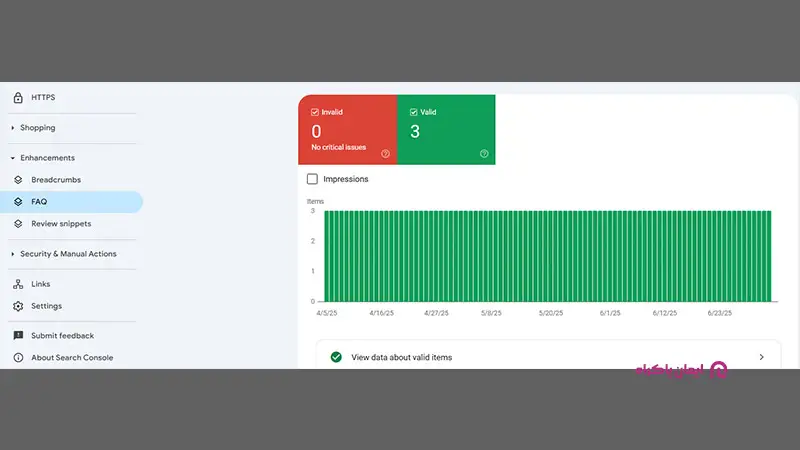  گزارش HTTPS در سرچ کنسول 