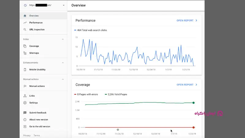 بررسی بخش‌های اصلی گوگل سرچ کنسول 