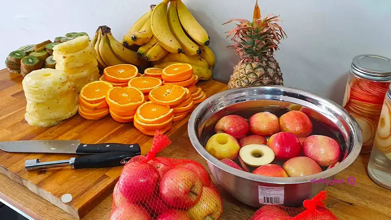 برش غیریکسان میوه‌ها