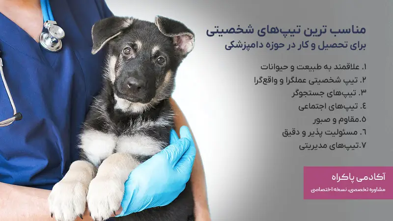 مناسب ترین تیپ‌های شخصیتی برای تحصیل و کار در حوزه‌ دامپزشکی