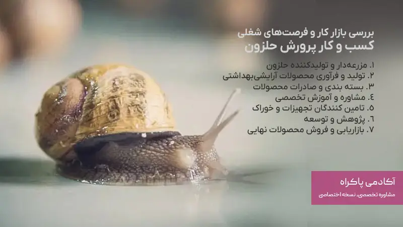 فرصتهای شغلی کسب و کار پرورش حلزون