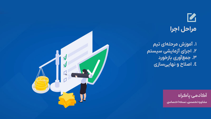 آموزش تیم و اجرای آزمایشی سیستم 