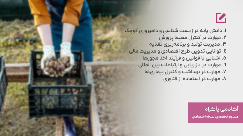 مهارت‌های موردنیاز برای کسب ‌و کار پرورش حلزون