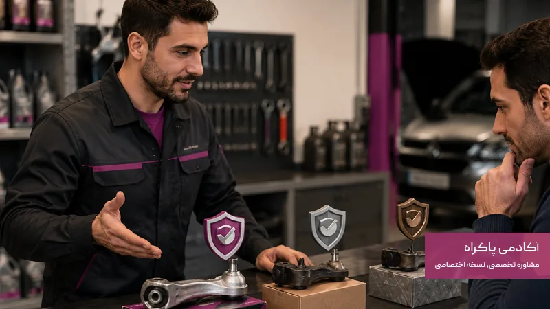 بررس کیفیت قطعه برای مقایسه قیمت
