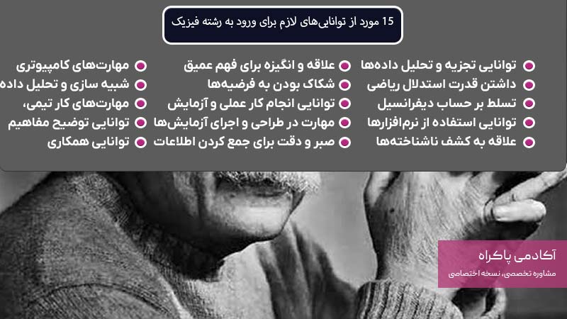 15 مورد از تواناییهای لازم برای ورود به رشته فیزیک