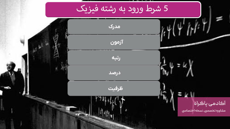 5 شرط ورود به رشته فیزیک
