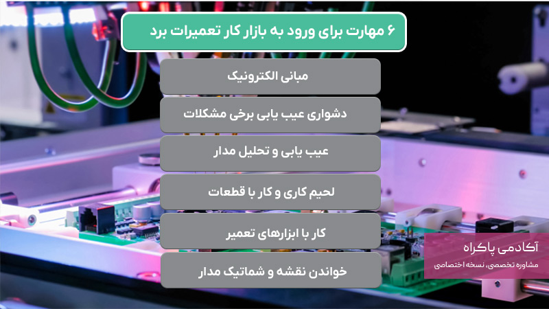 6 مهارت برای ورود به بازار کار تعمیرات برد