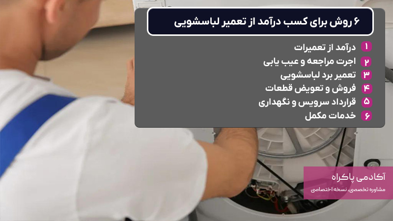 6 روش برای کسب درآمد از تعمیر لباسشویی