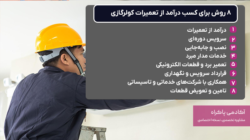 8 روش برای کسب درآمد از تعمیرات کولرگازی