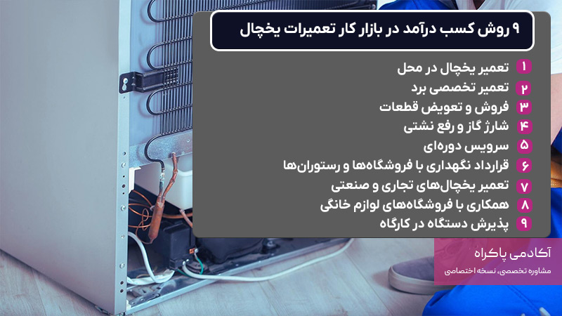 روش‌های کسب درآمد در بازار کار تعمیرات یخچال