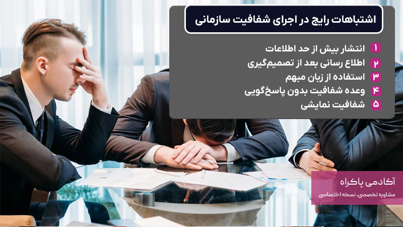 اشتباهات رایج در اجرای شفافیت سازمانی