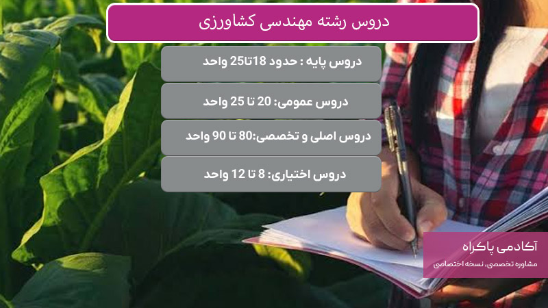 دروس رشته مهندسی کشاورزی