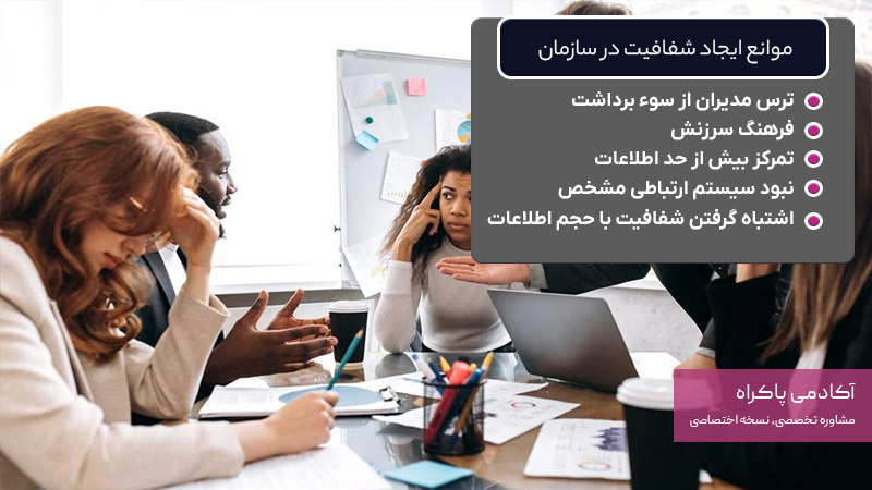 موانع ایجاد شفافیت در سازمان