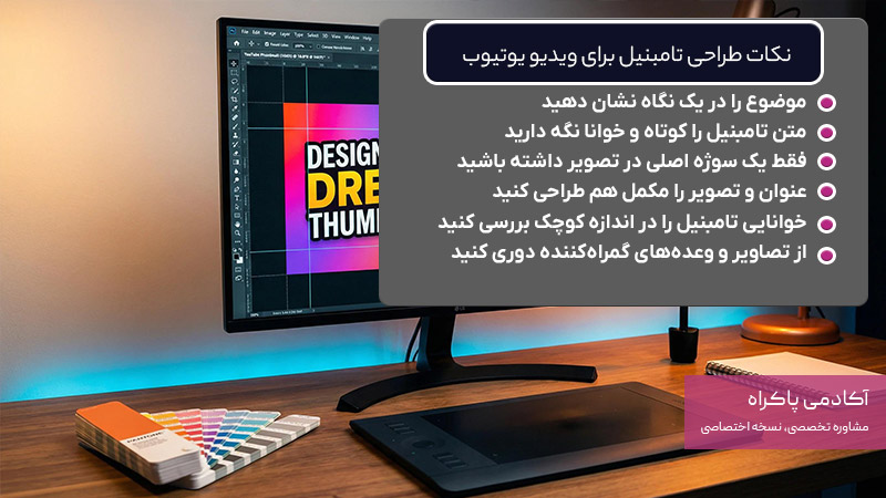 نکات طراحی تامبنیل برای ویدیو یوتیوب