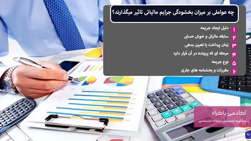 چه عواملی بر میزان بخشودگی جرایم مالیاتی تاثیر میگذارند؟