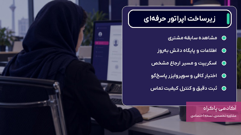 زیرساخت های لازم برای اپراتور کال سنتر حرفه ای