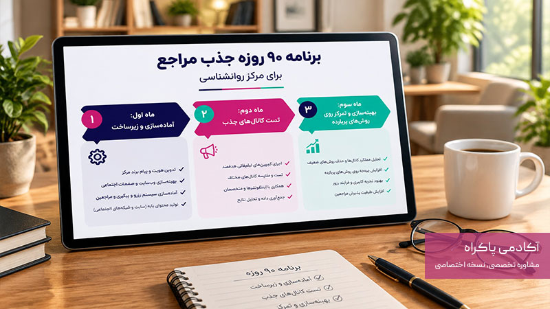 برنامه ۹۰ روزه جذب مراجع برای مرکز تازه‌ تاسیس