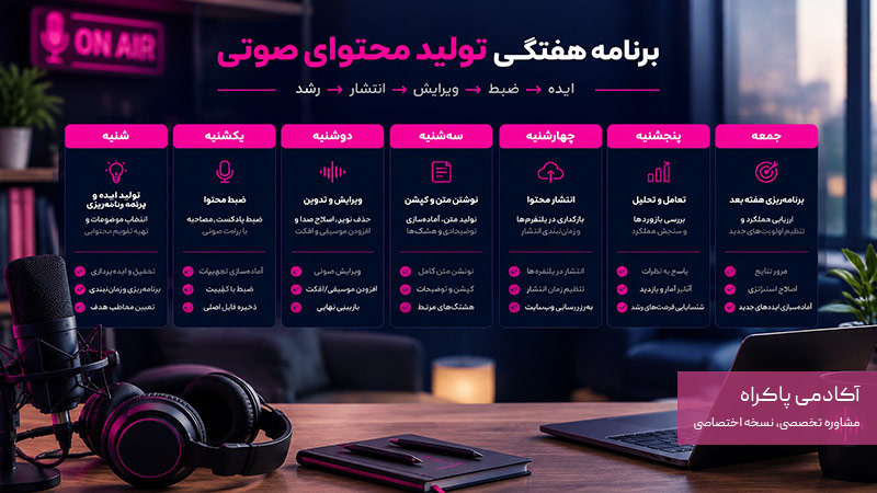 یک برنامه هفتگی برای شروع