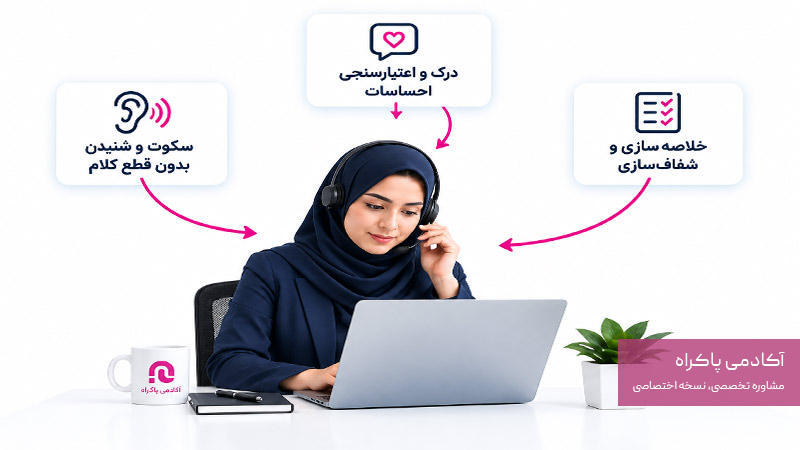 گوش دادن فعال توسط اپراتور پشتیبانی