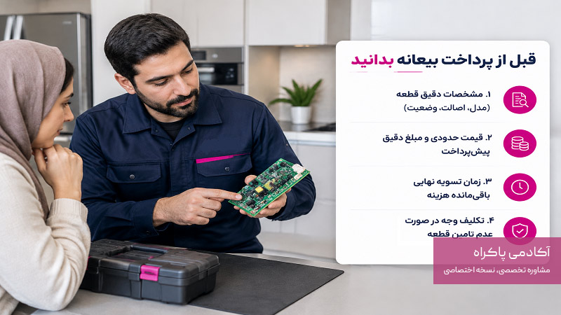اگر برای خرید قطعه بیعانه میدهیم، چه چیزی باید مشخص باشد؟