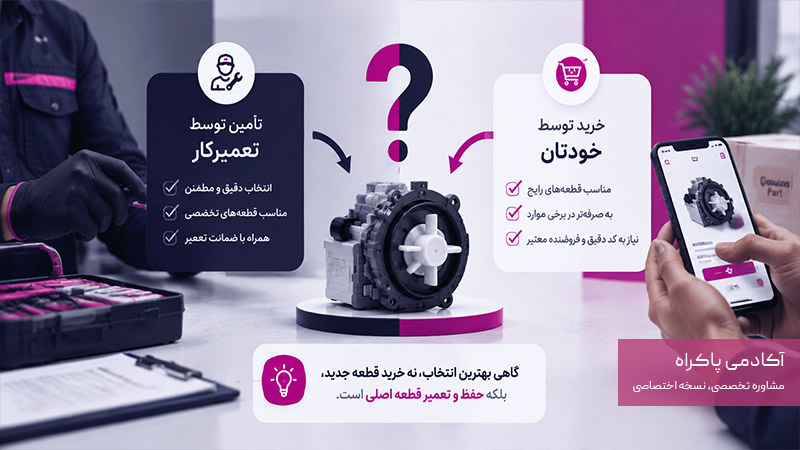 قطعه را خودم بخرم یا تعمیرکار