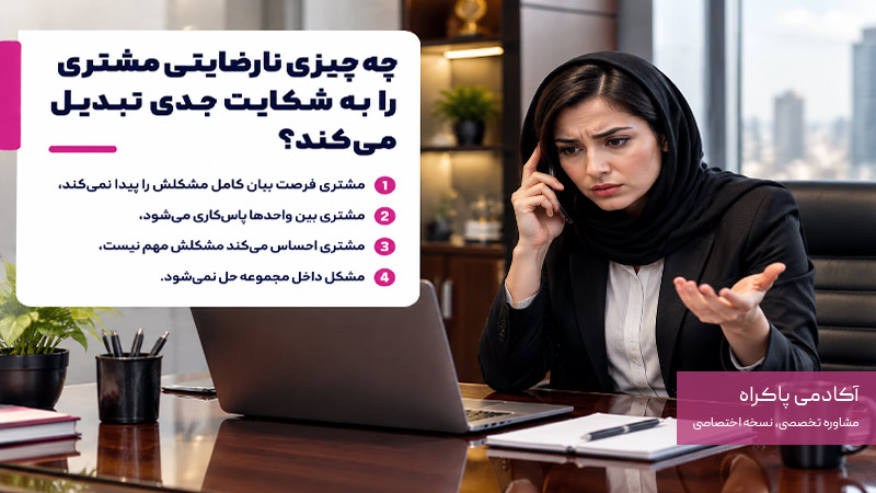 چه چیزی نارضایتی مشتری را به شکایت جدی تبدیل می‌کند؟
