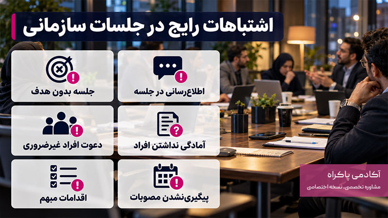 اشتباهات رایج در جلسات سازمانی
