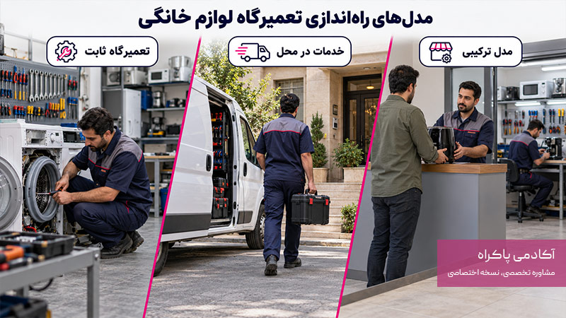مدل‌های راه‌اندازی تعمیرگاه لوازم خانگی