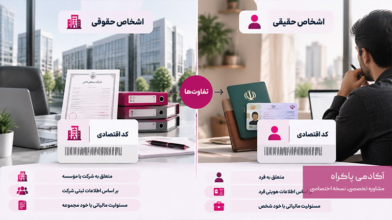 تفاوت کد اقتصادی اشخاص حقیقی و حقوقی