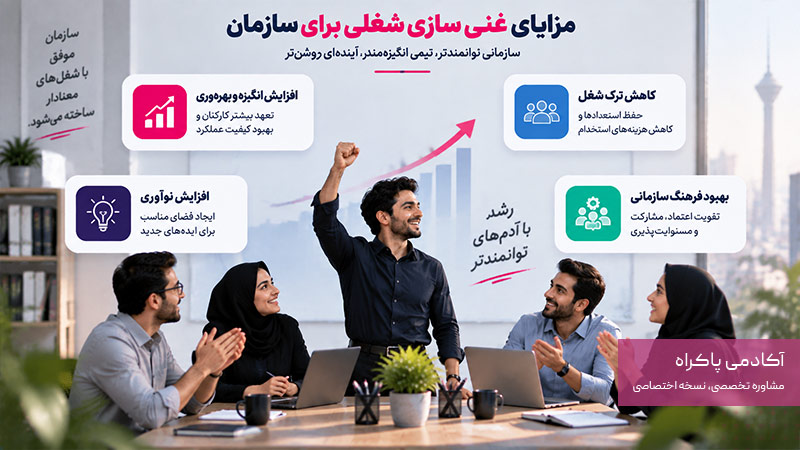مزایای غنی سازی شغلی برای سازمان