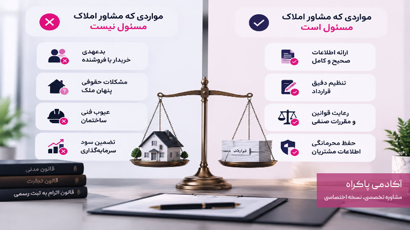 مشاور املاک کجا مسئول است و کجا نیست؟