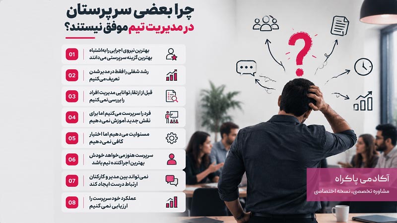 دلایل موفق نشدن سرپرستان تیم