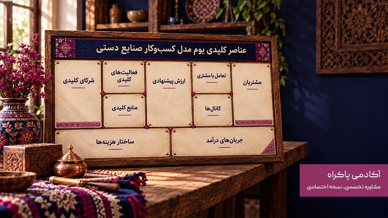 عناصر کلیدی بوم مدل کسب و کار صنایع دستی