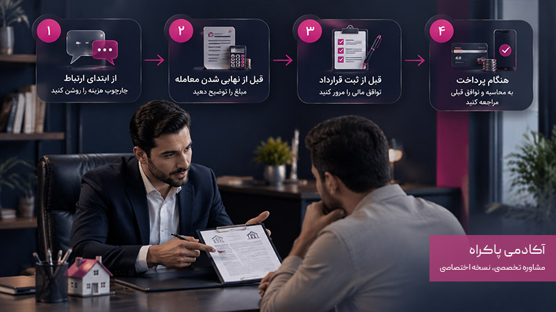 چه زمانی باید درباره کمیسیون با مشتری صحبت کنیم؟
