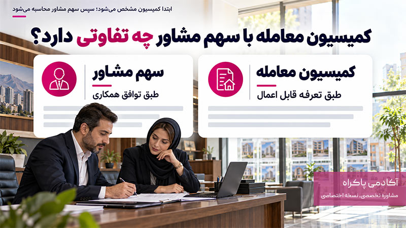 تفاوت پورسانت مشاور با کمیسیون قانونی املاک