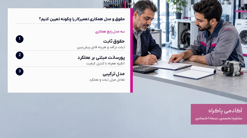حقوق و مدل همکاری تعمیرکار را چگونه تعیین کنیم؟