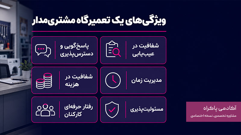 یک تعمیرگاه مشتری ‌مدار چه ویژگی‌هایی دارد؟