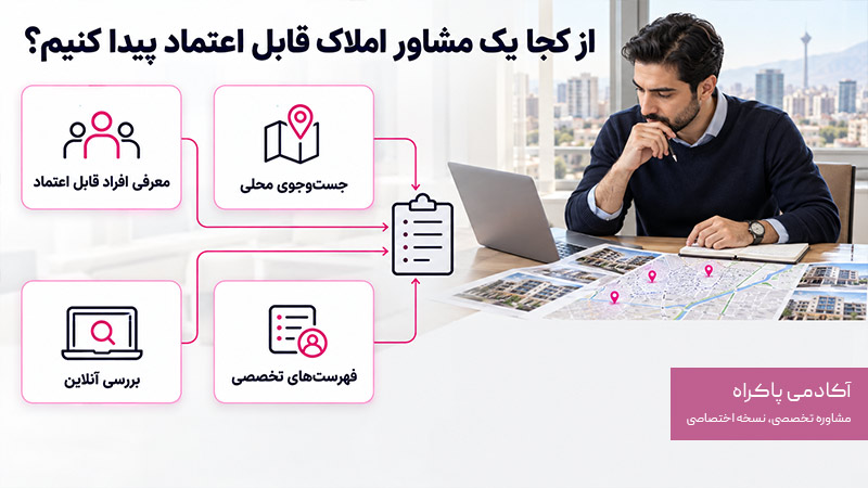 از کجا یک مشاور املاک قابل اعتماد پیدا کنیم؟
