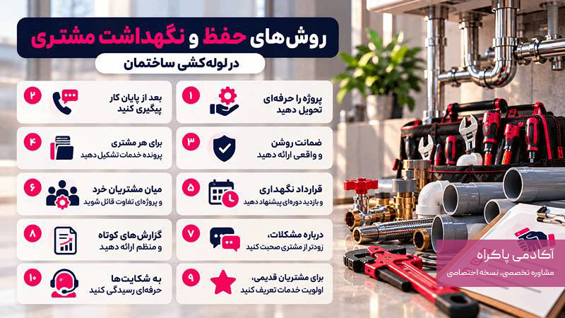 روش های حفظ مشتریان لوله کشی ساختمان