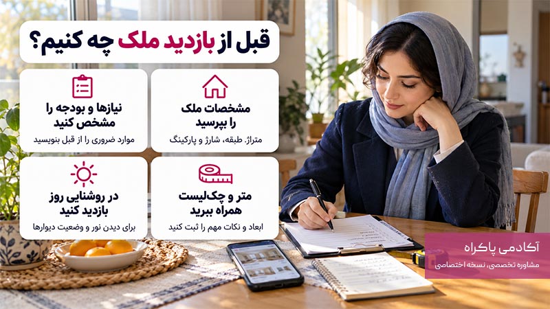 قبل از رفتن به بازدید ملک چه کارهایی انجام دهیم؟