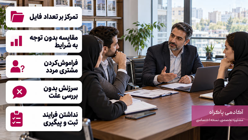 اشتباهات مدیریتی در فایل یابی املاک