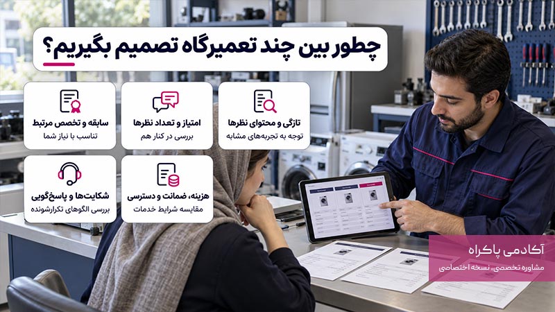 چطور بین چند تعمیرگاه تصمیم بگیریم؟