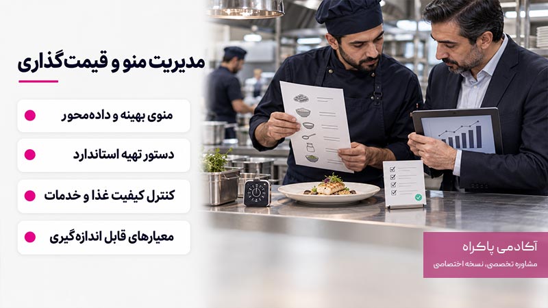 مدیریت منو و قیمت ‌گذاری در رستوران