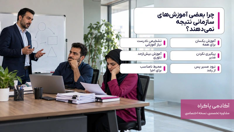 چرا بعضی آموزش‌های سازمانی نتیجه نمی‌دهند؟